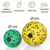 Grüner Faszienball mit einem Durchmesser von 6 cm und gelber Faszienball mit einem Durchmesser von 8 cm, hergestellt aus umweltfreundlichem EPP-Material, formstabil, einfach zu reinigen, fördert schnelle Regeneration, tiefenwirksame Massage.